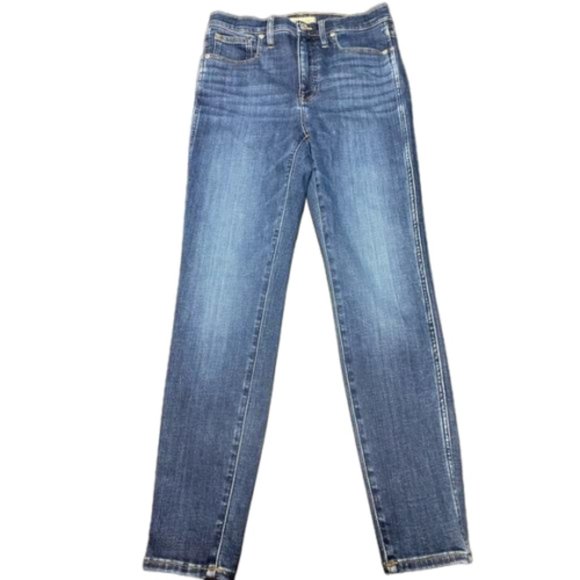 Madewell 10” High Rise Skinny Medium Wash Jeans Size 28 #0609 - Picture 3 of 12